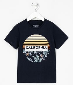 Camiseta Infantil Estampa California - Tam 5 a 14 anos