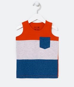 Regata Infantil com Recortes Blocos de Cor - Tam 1 a 5 anos