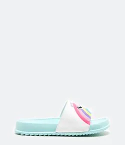 Chinelo Slide Infantil Estampa Arco-irís Cute Positivity - Tam 20/21 ao 26/27