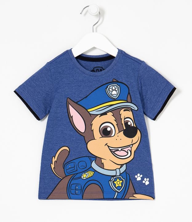 Camiseta Infantil Estampa Chase Patrulha Canina - Tam 2 a 5 anos