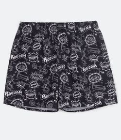 Cueca Samba-Canção Estampa Cartoon