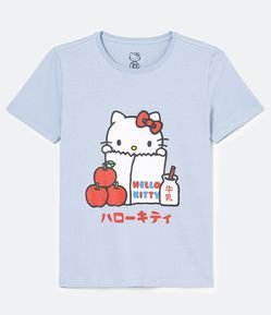 Blusa Alongada em Algodão com Estampa Hello Kitty