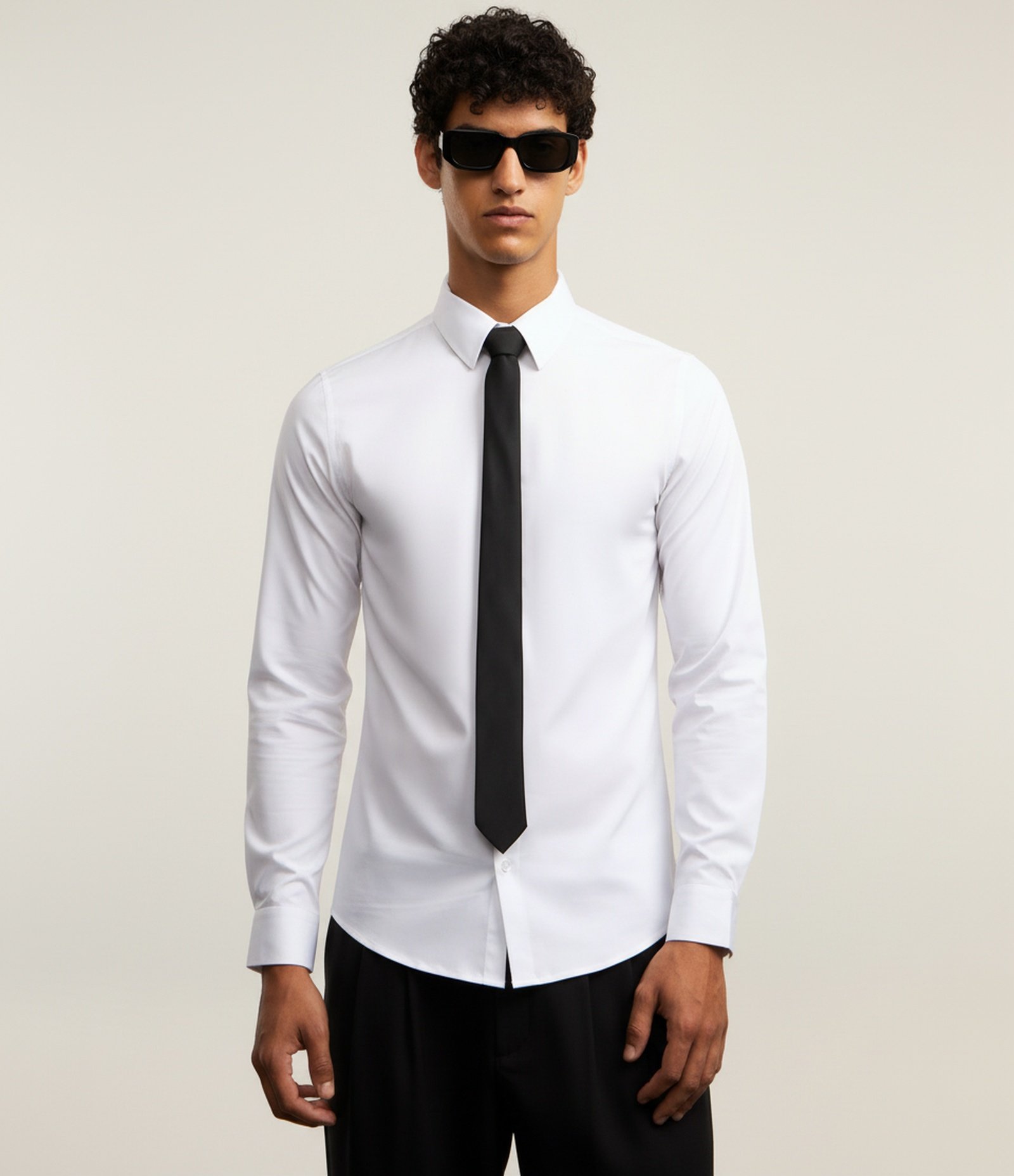 Gravata Slim Básica Acetinada Preto 6