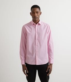 Camisa Comfort em Algodão com Manga Longa