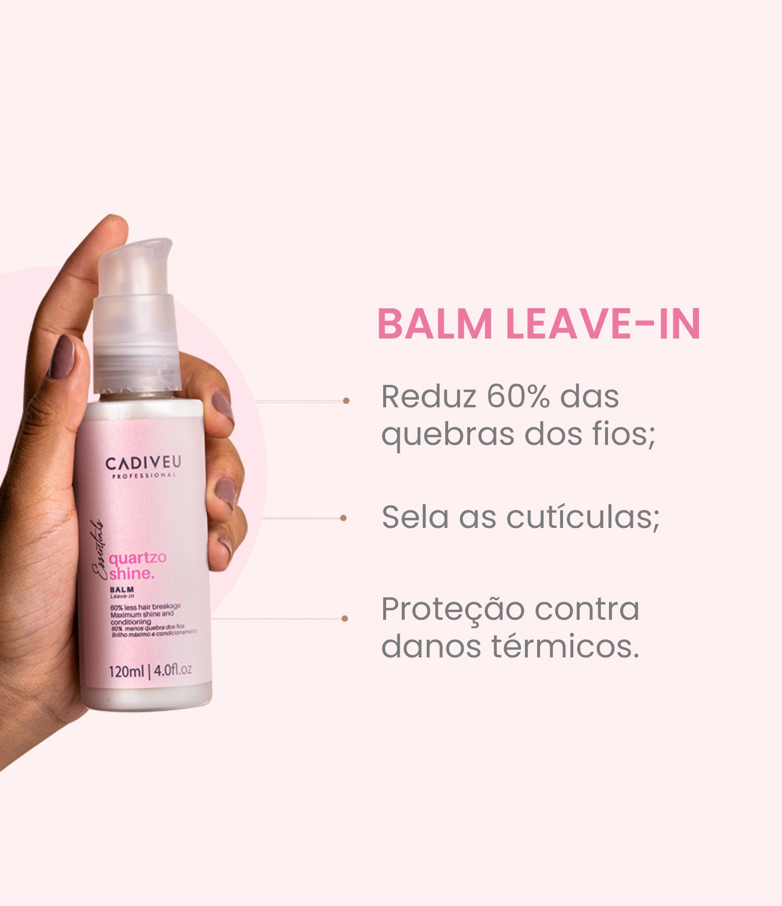 Leave In Leave In Capilar Quartzo Shine Cadiveu 120ml 4