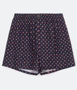 Cueca Samba Canção Estampa Mini Ícones Navy