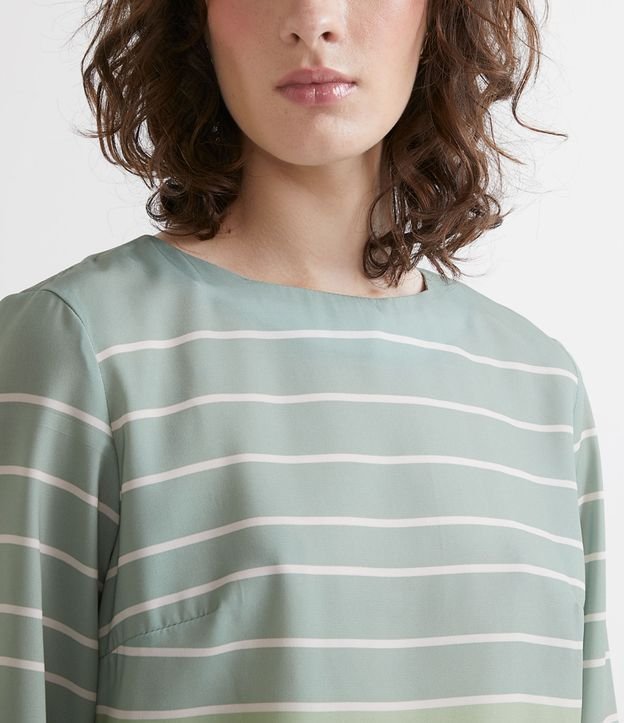 Blusa Manga Larga a Rayas Verde 3