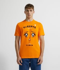 Camiseta Manga Curta Mangá Japan To The World
