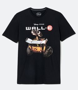 Camiseta Manga Curta Estampa Wall-E