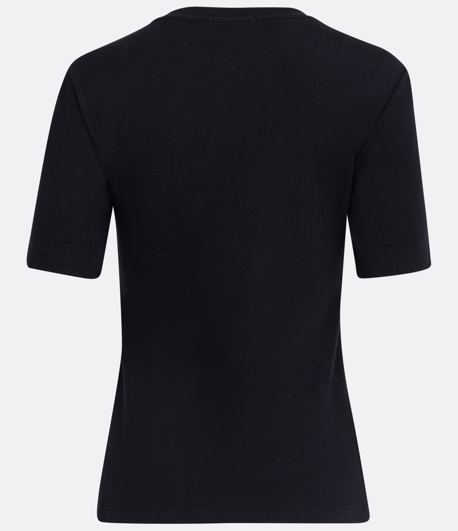 Blusa Básica em Algodão com Gola Redonda Preto 6