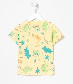 Camiseta Infantil Estampada Dinossauros -  Tam1 a 5