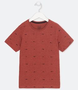 Camiseta Infantil Estampas de Tubarões - Tam 5 a 14 anos