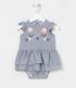 Imagem miniatura do produto Vestido Body Infantil Estampado de Lunares con Gatita - Talle 0 a 18 meses Azul 1