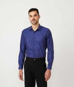 Camisa Manga Longa em Algodão com Textura Maquinetada