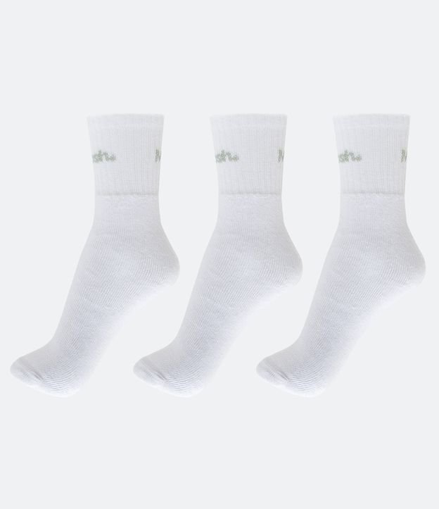 Kit com 3 Pares de Meias Cano Alto Mash