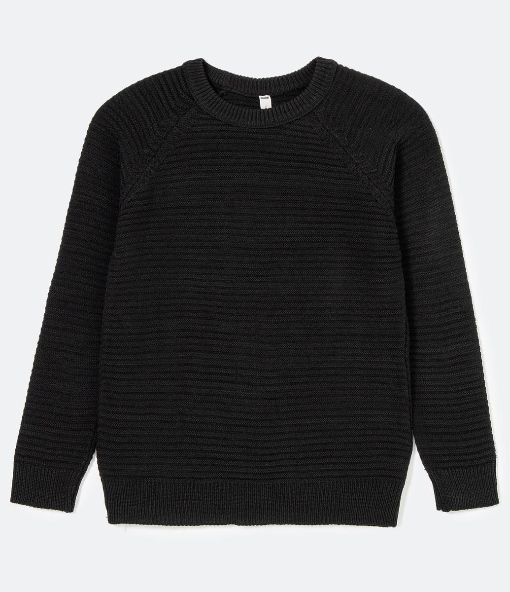 Blusão Suéter em Tricô com Cava Raglan Texturizado Menor preço em Blusão Suéter em Tricô com Cava Raglan Texturizado