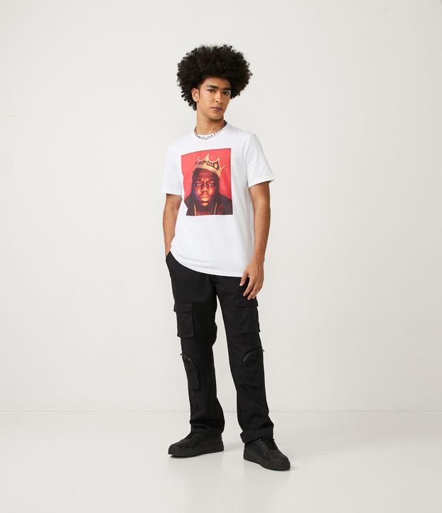 Camiseta Manga Curta Estampa Notorious B.I.G