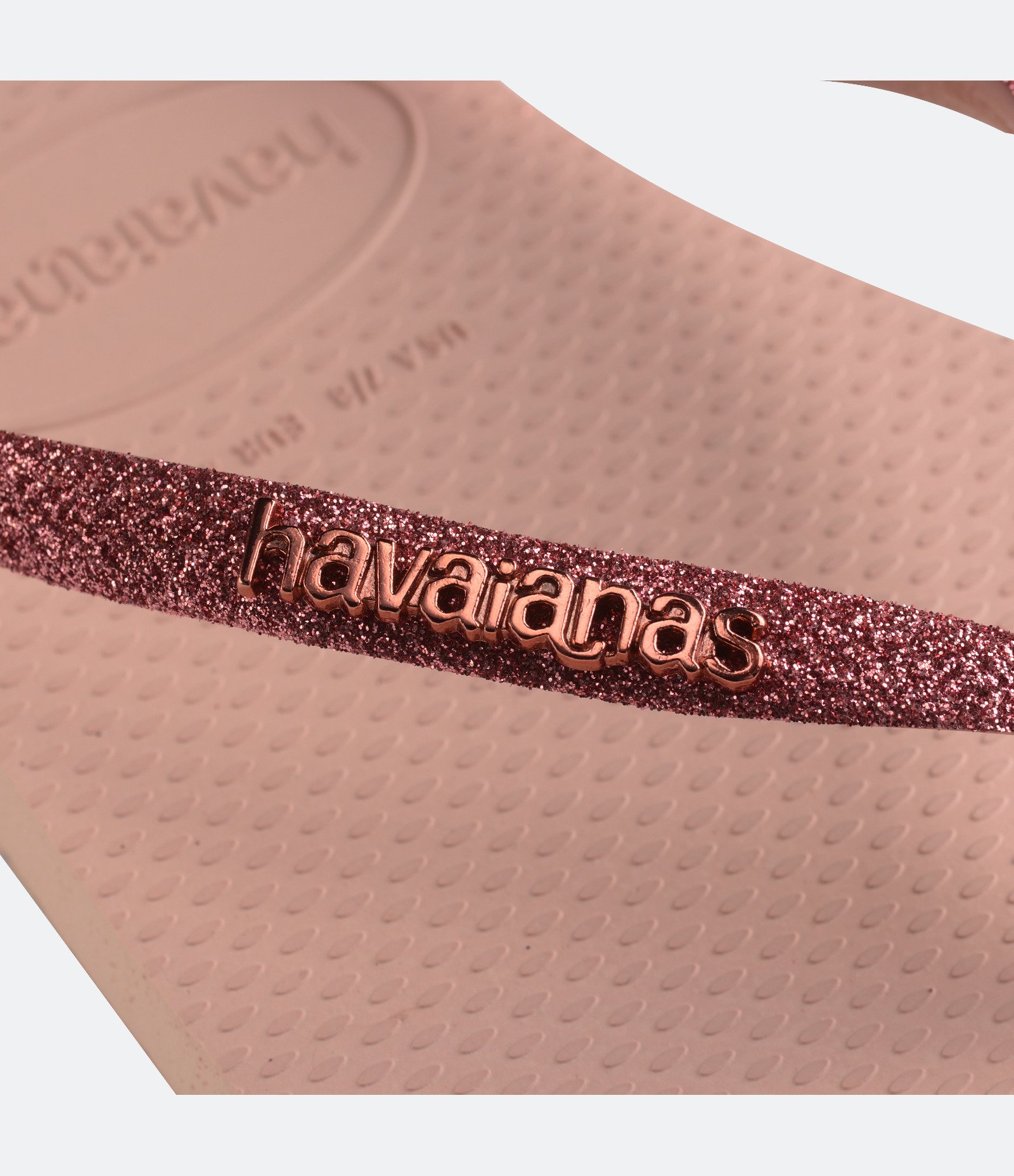 Chinelo Havaianas Tiras Finas com Glitter Rosa 6