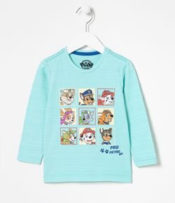 Camiseta Infantil Estampa Patrulha Canina - Tam 2 a 5 anos