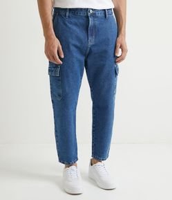 Calça Cargo em Jeans
