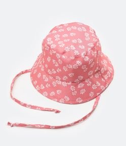 Chapéu Bucket Infantil em Microfibra com Estampa Floral