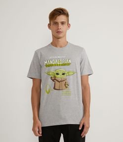 Camiseta em Meia Malha com Estampa Baby Yoda