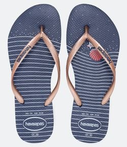 Chinelo Slim com Estampa Fundo do Mar Havaianas Nautical