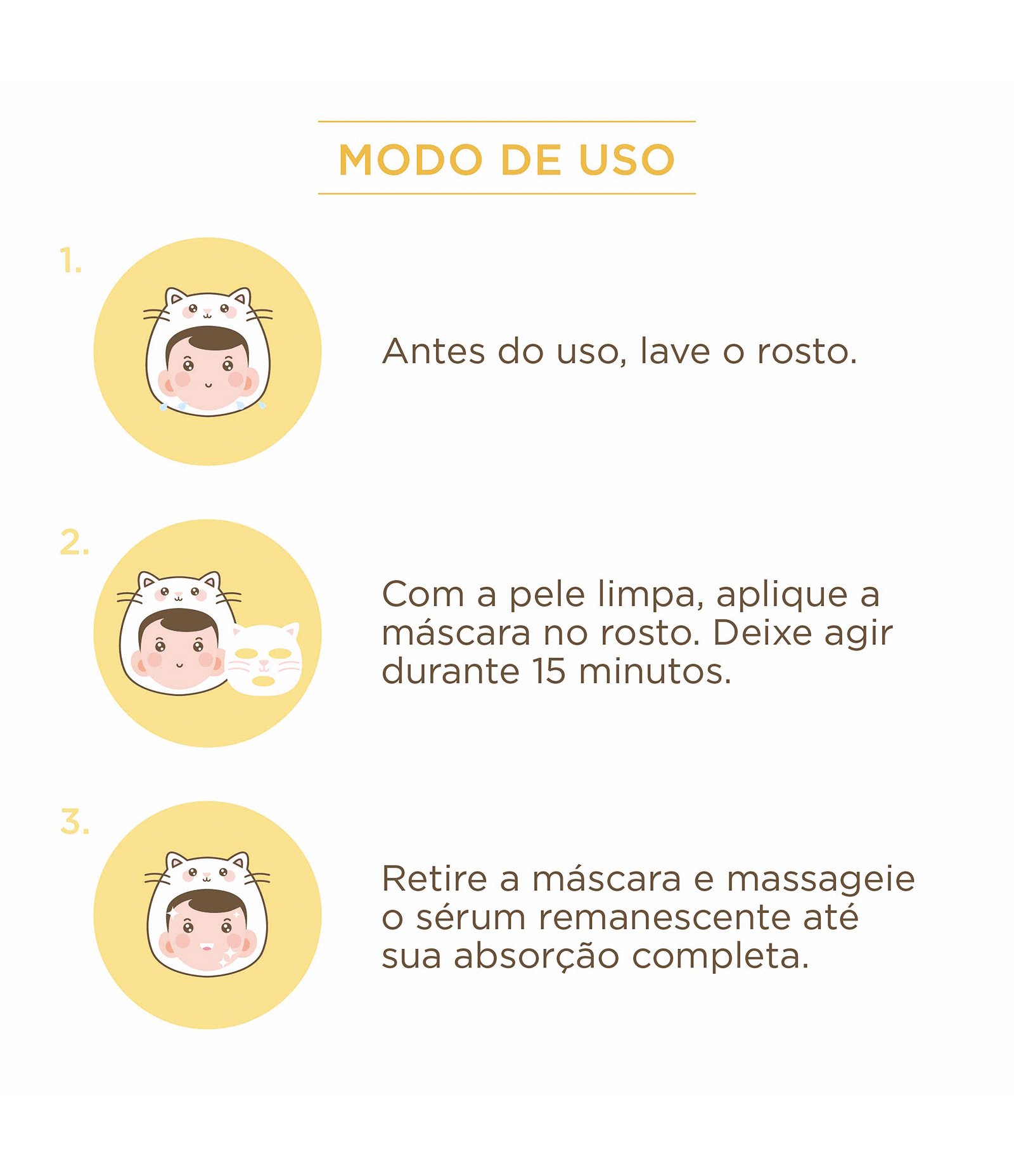 Máscara Facial em Tecido Hidratante Kids Kiss U 6