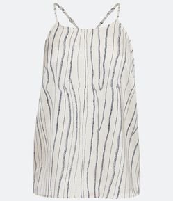 Blusa Regata com Alças Finas e Estampa Mapa