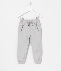 Calça Jogger Infantil em Paper Touch com Recortes - Tam 1 a 5 anos