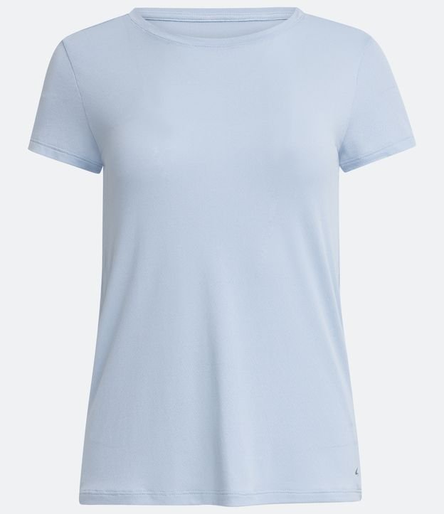 Camiseta Esportiva Básica em Poliamida Azul Claro 6