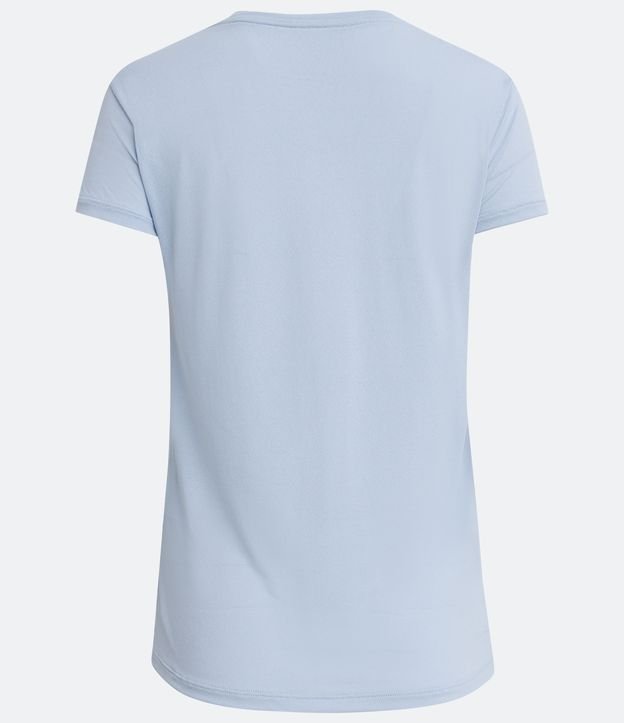 Camiseta Esportiva Básica em Poliamida Azul Claro 7