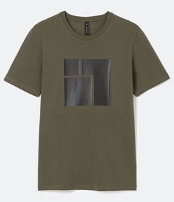 Camiseta Manga Curta Estampa Geométrica