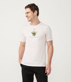 Camiseta Slim em Algodão com Estampa Le Prévisible