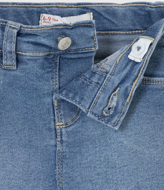 Pantalón Infantil en Jeans con Bolsillos - Talle 0 a 18 meses Azul 3