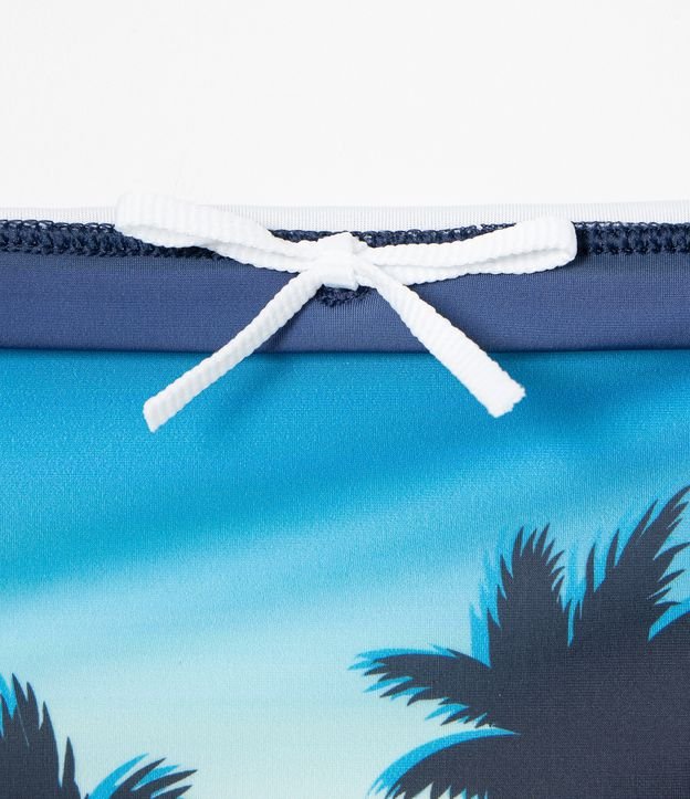 Sunga Infantil Boxer Estampado Cocteros - Tam 5 a 14 años Azul 3