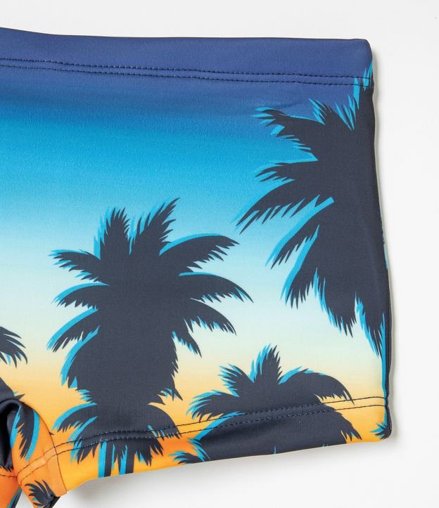 Sunga Infantil Boxer Estampado Cocteros - Tam 5 a 14 años Azul 4