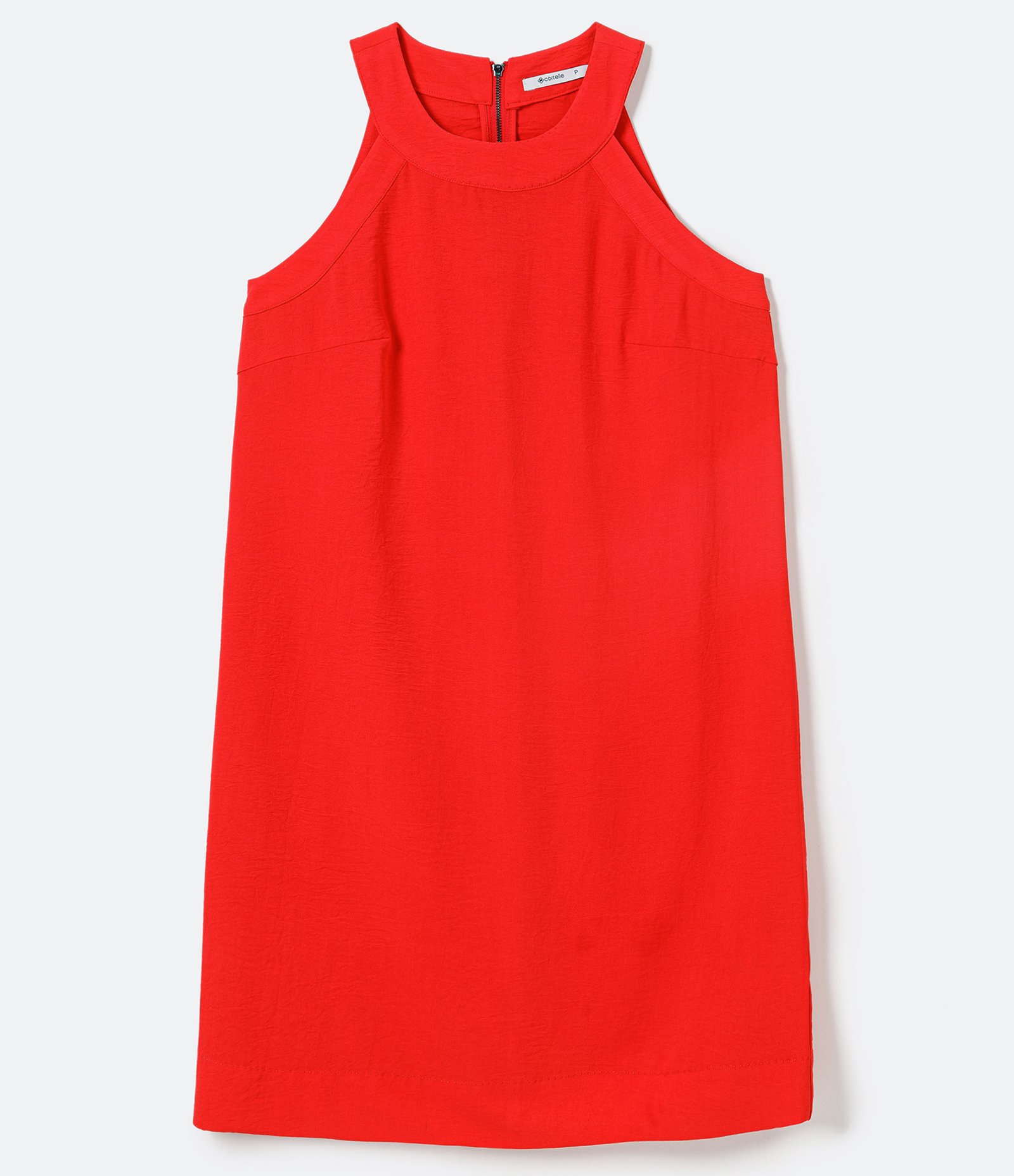 Vestido Curto com Gola Halter e Pesponto no Decote 6