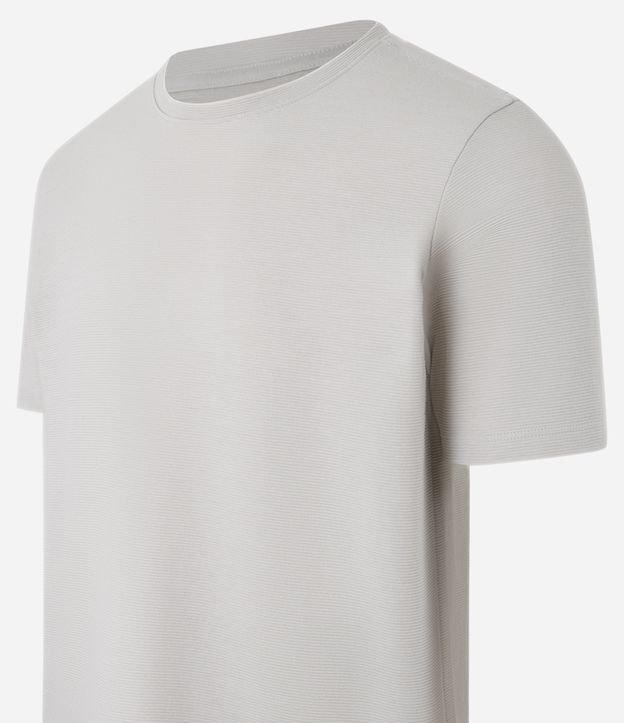 Camiseta Slim em Algodão Peruano com Textura Canelada
