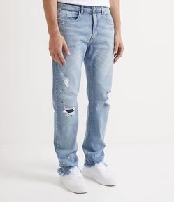 Calça Slim Jeans Super Destroyed