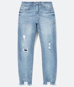 Calça Slim Jeans Super Destroyed