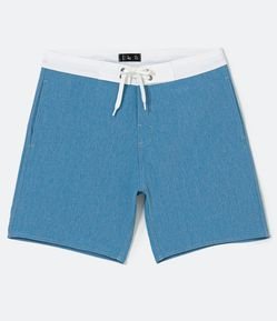 Bermuda com Cós Contrastante e Bolsos Laterais