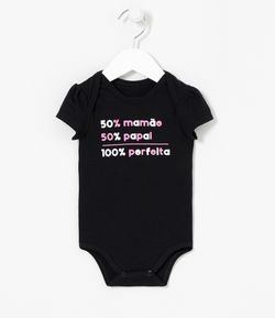 Body Infantil Frase Papai e Mamãe - Tam 0 a 18 meses