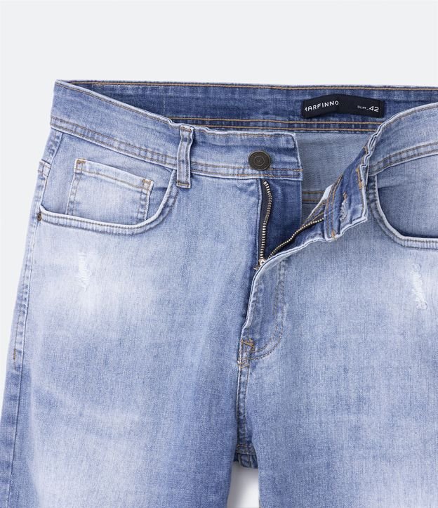 Calça Slim Jeans com Elastano Azul 8