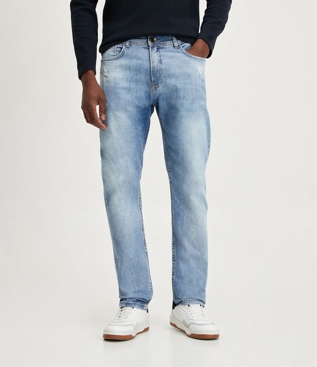 Calça Slim Jeans com Elastano Azul 2