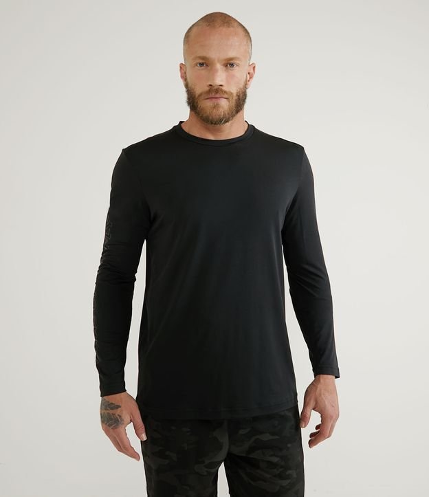 Camiseta Esportiva Manga Longa com Proteção UV Embalável
