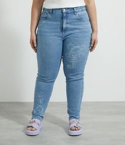 Calça Skinny Jeans com Estampa Garfield Curve & Plus Size