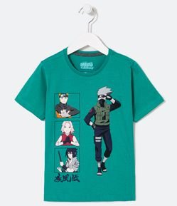 Camiseta Infantil com Estampa de Naruto e Amigos - Tam 5 a 14 anos