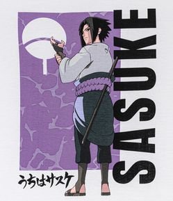 Camiseta Infantil Mangá Naruto Sasuke Uchiha pequeno