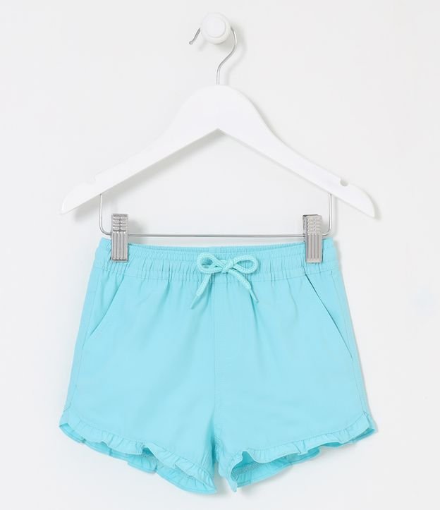 Short Infantil em Microfibra com Babados - Tam 1 a 5 anos